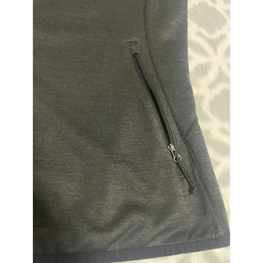 Columbia Womens XL Full Zip Fleece Jacket Charcoal Heather Black Mock Neck XL